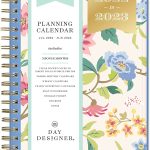 Day Designer for Blue Sky 2022-2023 Academic Year Weekly & Monthly Planner, 5" x 8", Flexible Cover, Wirebound, Climbing Floral Blush (137881-A23)